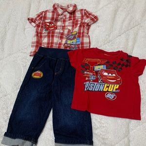 Disney Cars 3 Pieces Boy Outfit 12-18 months